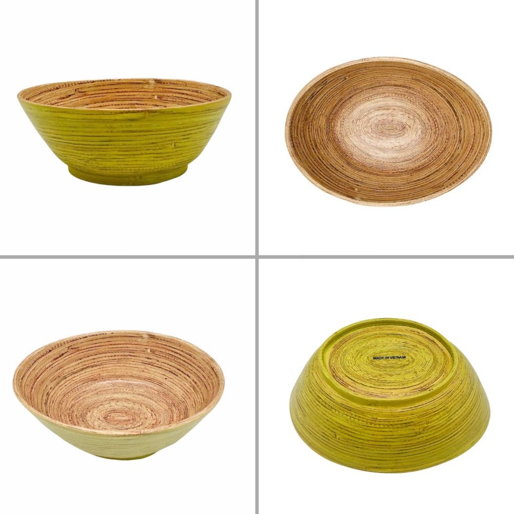 New Lacquered Bamboo Decorative Bowl